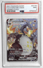 V1032: 2021: FA/CHARIZARD VMAX: SV107/SV122: SHINING FATES: PSA 9: MINT: 87502221